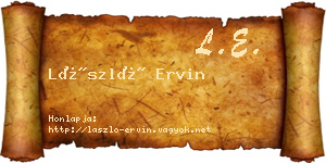 László Ervin névjegykártya