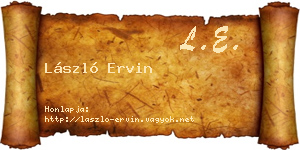 László Ervin névjegykártya