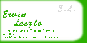 ervin laszlo business card